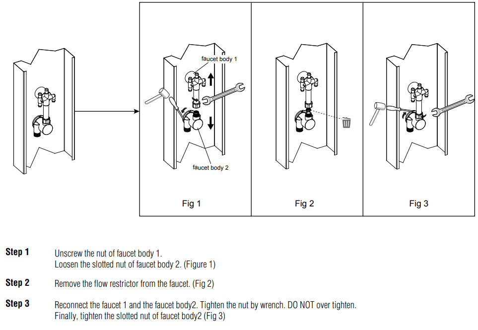 Removing Shower Panels Flow Restrictor SW Corp